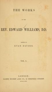 Cover of: The works of Edward Williams by Edward Williams