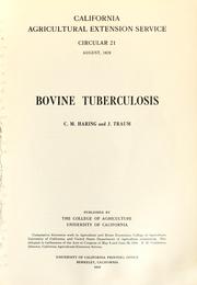 Cover of: Bovine tuberculosis by C. M. Haring