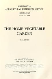 Cover of: The home vegetable garden