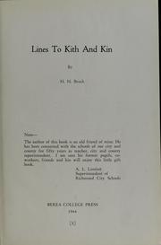 Lines to kith and kin by Harvey Henry Brock