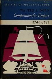 Cover of: Competition for empire, 1740-1763