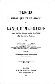 Cover of: Précis théorique et pratique de langue malgache by Gustave Julien