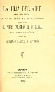 Cover of: La hija del aire (segunda parte) by Pedro Calderón de la Barca
