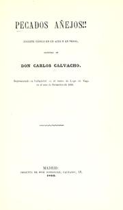 Cover of: !Pecados añejos!!: juguete cómico en un acto y en verso