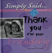 Thank you for your friendship by Marianne Richmond