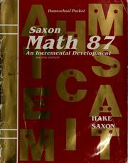 Cover of: Homeschool packet for Saxon Math 8/7, an incremental development