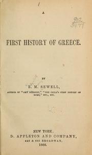 Cover of: A first history of Greece
