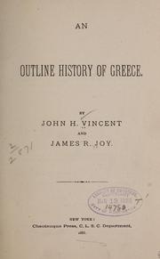 Cover of: An outline history of Greece. by John Heyl Vincent