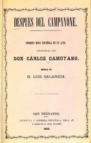 Cover of: Después del Campanone: opereta bufa española en un acto