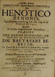 Cover of: De Henotico Zenonis by Joachimus Dieterdt