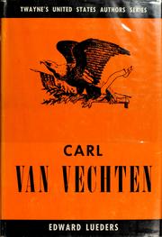 Cover of: Carl Van Vechten by Edward G. Lueders