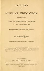 Cover of: Lectures on popular education