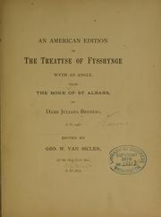 Cover of: An American edition of The treatyse of fysshynge wyth an angle, from The boke of St. Albans | Juliana Berners