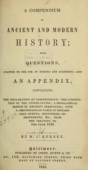 Cover of: A compendium of ancient and modern history