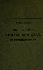 Cover of: Prospectus of the Female Seminary, at Wethersfield, Ct