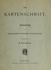 Cover of: Die Kartenschrift by A. Fretwurst