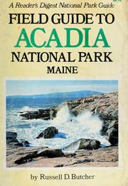 Field guide to Acadia National Park Maine by Russell D. Butcher