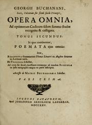 Cover of: Opera omnia by George Buchanan