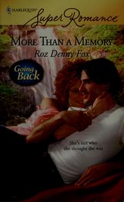 Cover of: More than a memory
