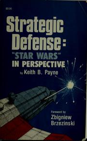Cover of: Strategic defense: "Star Wars" in perspective