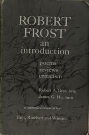 Cover of: Robert Frost, an introduction