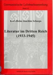 Cover of: Literatur im Dritten Reich (1933-1945)