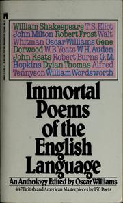 Cover of: Immortal poems of the English language: an anthology