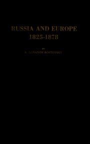 Cover of: Russia and Europe, 1825-1878