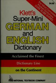 Cover of: Klett's super-mini German and English dictionary by Erich Weis