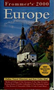 Cover of: Frommer's 2000 Europe: with online directory by Michael Shapiro