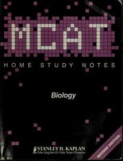Cover of: MCAT home study notes: biology
