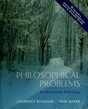 Cover of: Philosophical problems: an annotated anthology