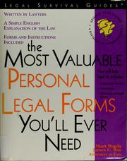 Cover of: The most valuable personal legal forms you'll ever need
