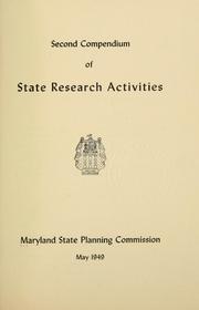 Cover of: Compendium of state research activities