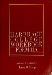 Cover of: Harbrace college workbook by Larry G. Mapp