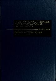 Cover of: International business and multinational enterprises