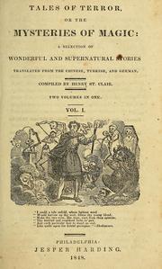 Cover of: Tales of terror; or, The mysteries of magic by St. Clair, Henry