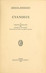 Cover of: Cyanosis by Christen Lundsgaard, Christen Lundsgaard