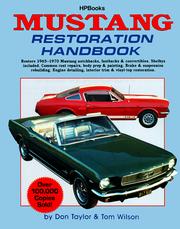 Cover of: Mustang restoration handbook