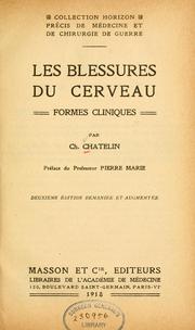 Cover of: Les blessures du cerveau: formes cliniques