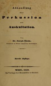 Cover of: Abhandlung über Perkussion und Auskultation