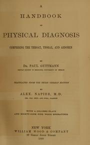 Cover of: A handbook of physical diagnosis: comprising the throat, thorax, and abdomen