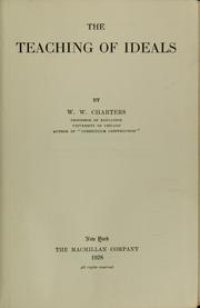 Cover of: The teaching of ideals