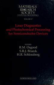 Cover of: Laser Diagnostics: (Materials Research Society Symposia Proceedings)