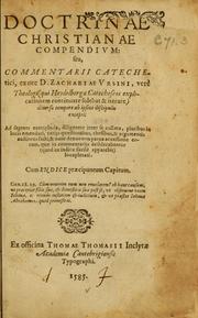 Cover of: Doctrinae Christianae compendium: seu, Commentarii catechetici