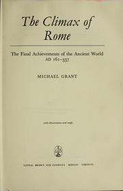 The climax of Rome by Michael Grant, Michael Grant