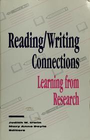 Cover of: Reading/writing connections: learning from research