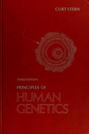 Cover of: Principles of human genetics. by Curt Stern