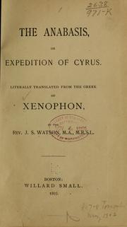 Cover of: The Anabasis by Xenophon