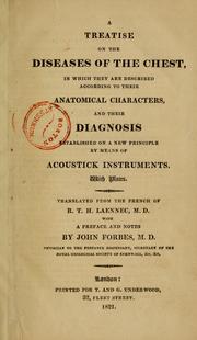 Cover of: A treatise on the diseases of the chest by R. T. H. Laennec